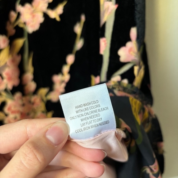 Modcloth Velvet Floral Soiree Saunter Maxi Dress Evening - Picture 11 of 15